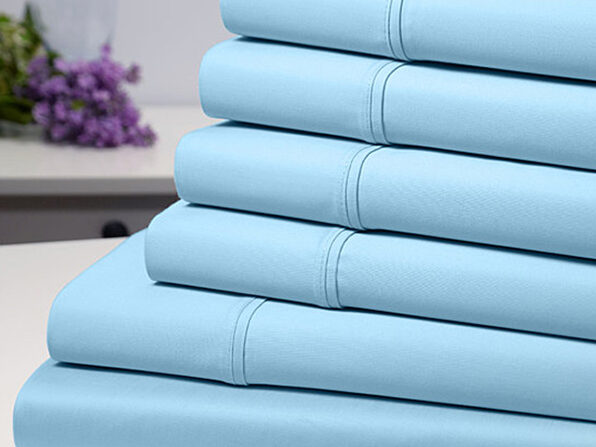 Bamboo Comfort 6 Piece Luxury Sheet Set - Aqua (Full) - Product Image