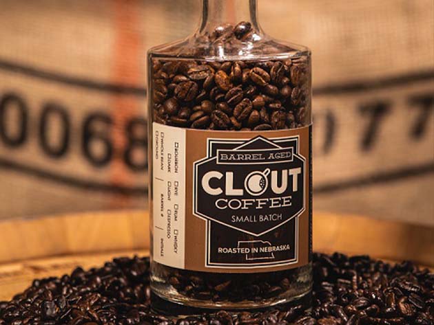 Rye Barrel Aged Clout Coffee | Gift Bottle (Espresso Roast/Whole Bean)