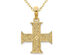 Greek Cross Pendant Necklace in 14K Yellow Gold with Chain