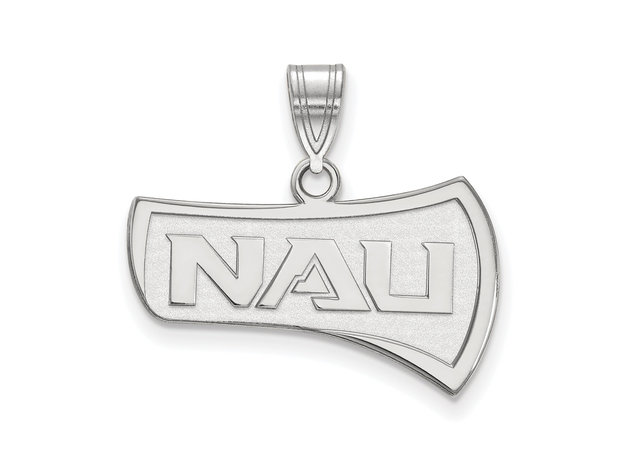 Sterling Silver Northern Arizona U. Large 'NAU' Pendant