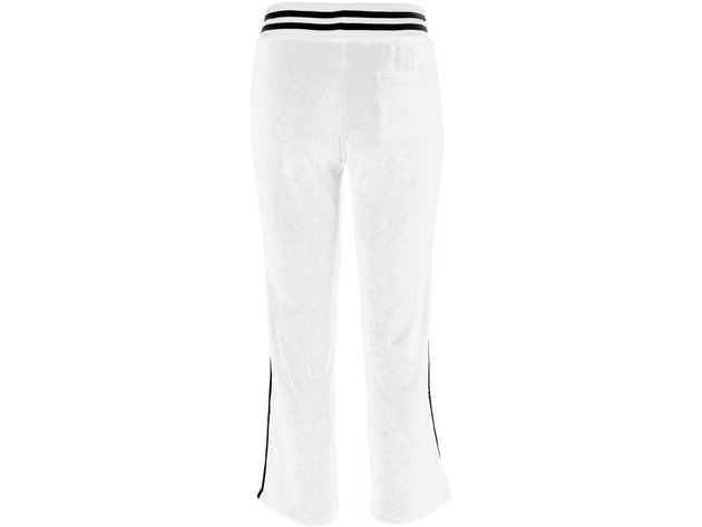 Champion Women's Slim Varsity-Stripe Warm-Up Pants White Size Small