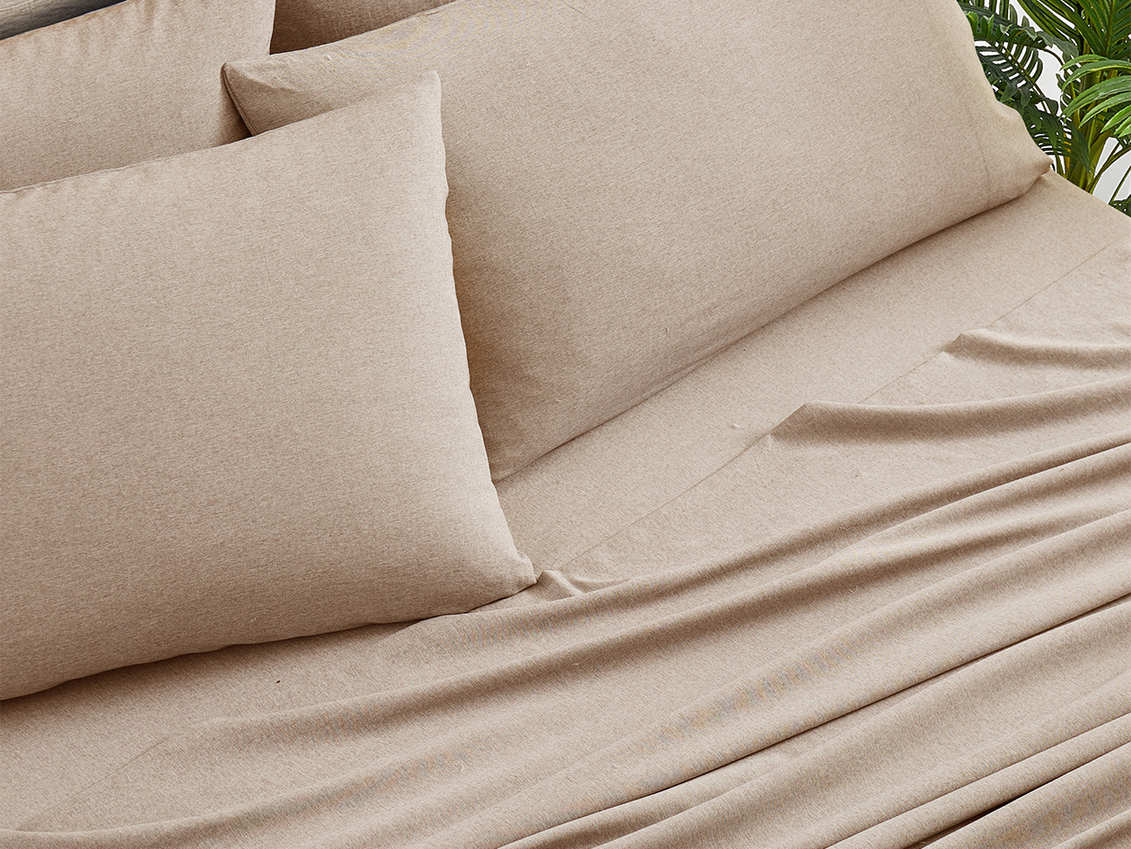 Bamboo Blend Chambray Sheet Set (Oatmeal/Queen)