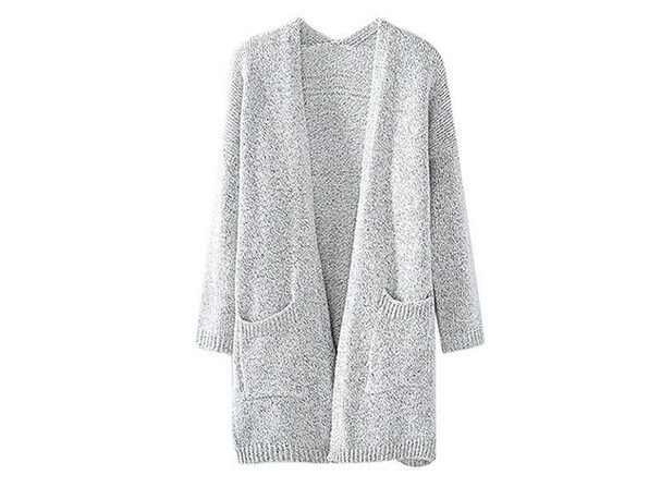 Gray Knit Cardigan Cnn Store