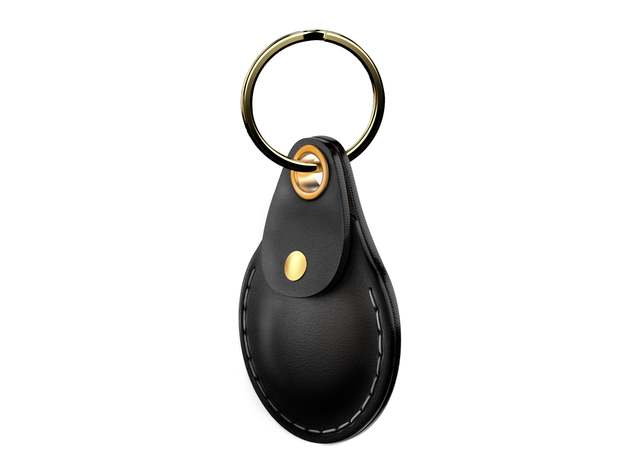 AirTag Leather Case - Black