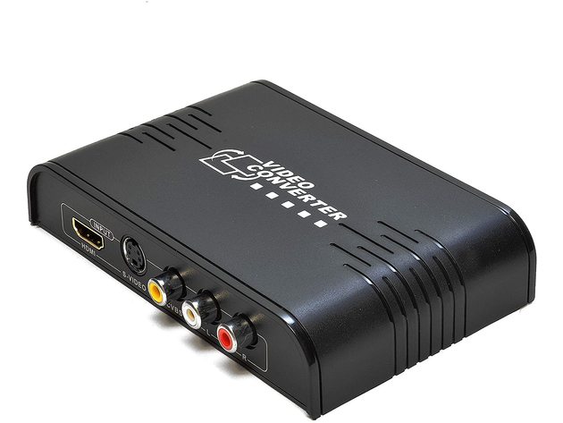 OREI RCA To HDMI Converter - 1080P S-Video RCA Composite CVBS AV to HDMI Video Audio Converter Adapter Supporting PAL/NTSC with USB Charge Cable for PC Laptop Xbox PS4 PS3 TV VHS VCR Camera DVD