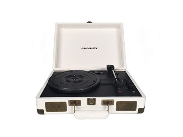Crosley CR8005D-SU Cruiser Deluxe Portable 3-Speed Turntable Bluetooth - White (New, Damaged Retail Box)