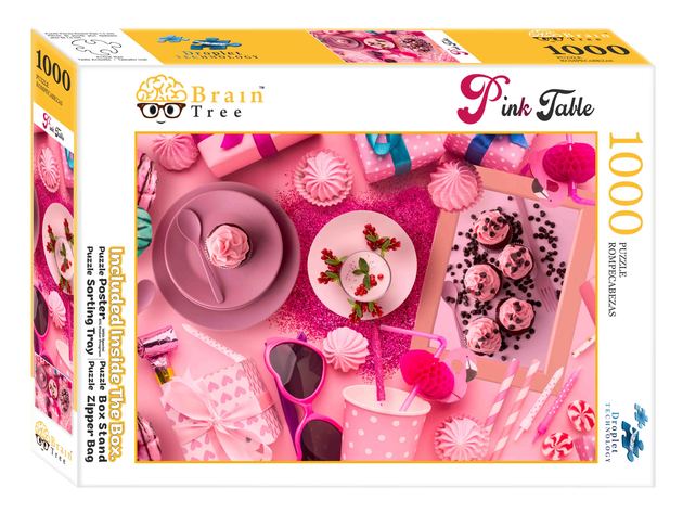 Pink Table Jigsaw Puzzles 1000 Piece