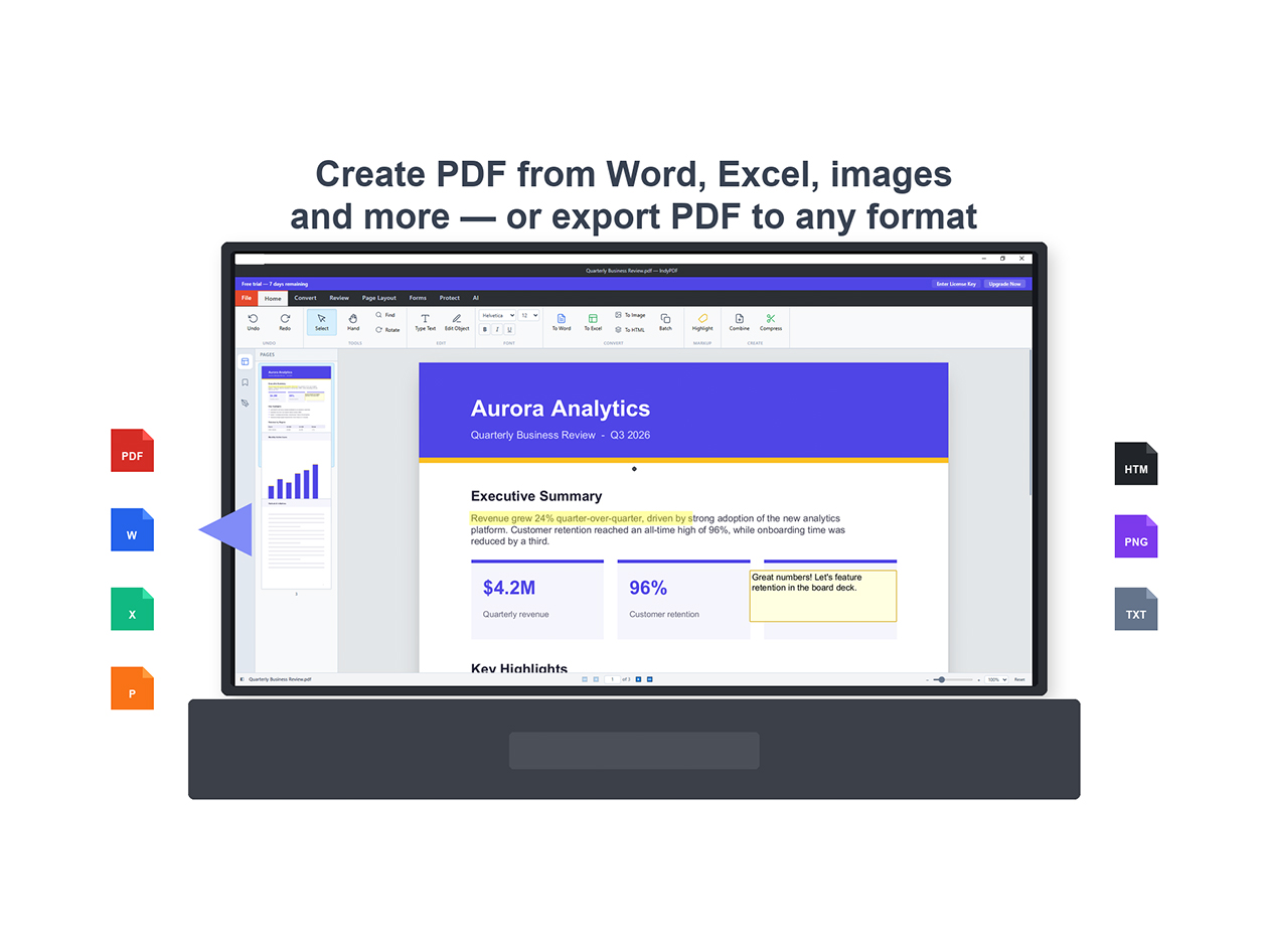 IndusPDF Editor & Converter: Lifetime Subscription