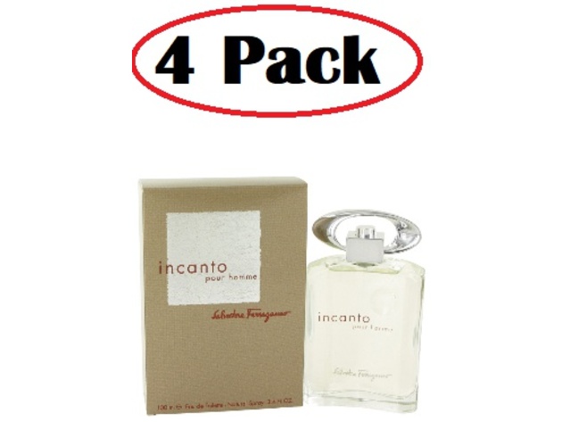4 Pack of Incanto by Salvatore Ferragamo Eau De Toilette Spray 3.4 oz