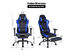Costway Gaming Chair Racing High Back Office Chair w/ Footrest - Blue