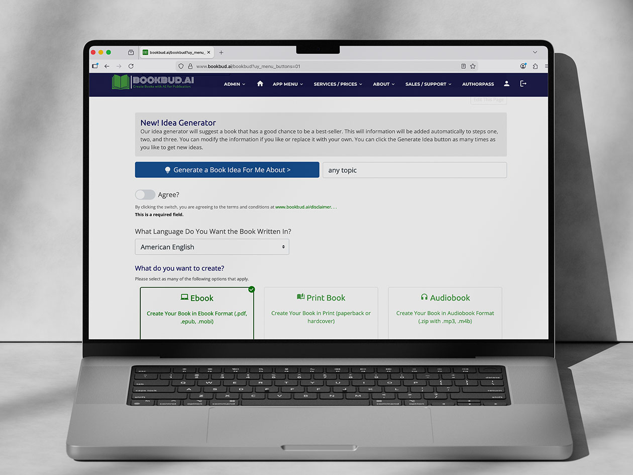BookBud AI E-Book Generator - 40M Characters: Lifetime Subscription