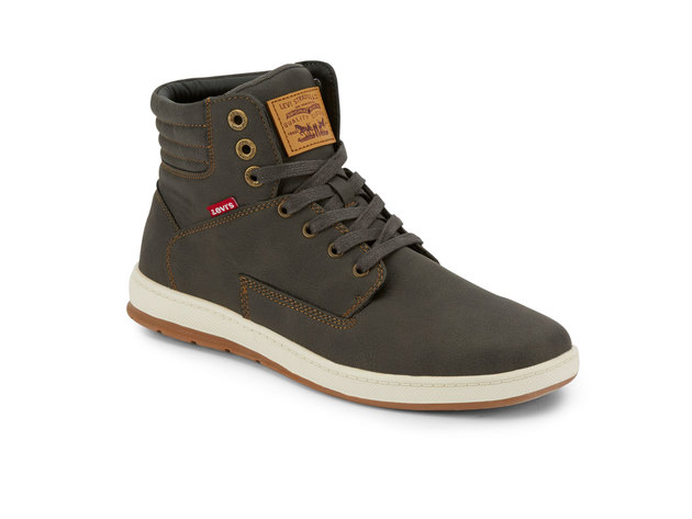 Levi's Mens Fletcher 2 Waxed UL NB Fashion Hightop Sneaker Shoe - 13 M  Charcoal | StackSocial