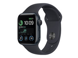 Apple Watch Series SE 2nd Gen (2022) GPS + Cellular with 40mm Silicone Band Midnight (Refurbished)