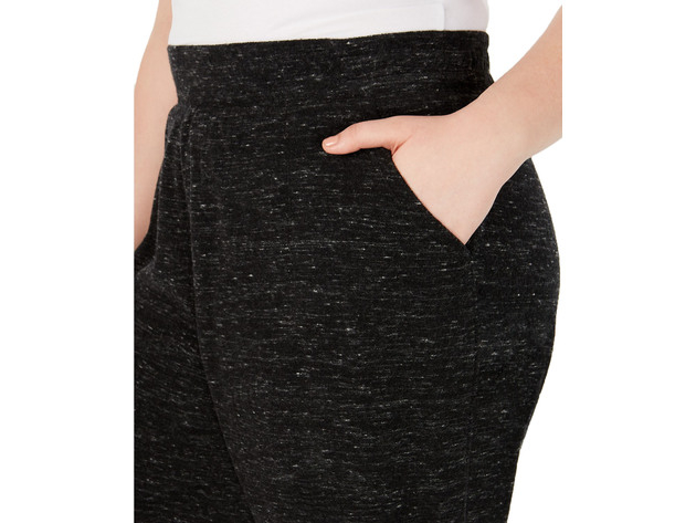 Ideology Women's Plus Size Wide-Leg Pants Black Size  Extra Large
