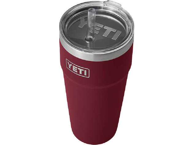 Yeti 21071500651 Rambler 26 oz. Stackable Cup with Straw Lid - Harvest Red