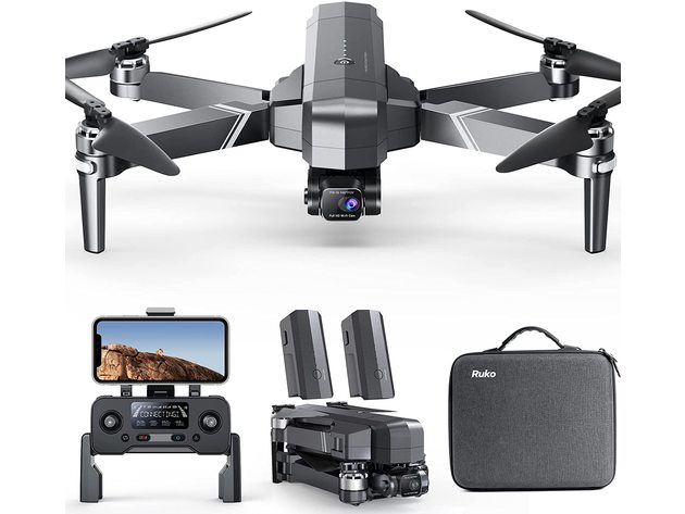 High Quality Drone with 4K HD Camera 9800ft Video Transmission, 3-Axis Gimbal, 2 Batteries, Brushless Motor Level 6 Wind Resistance