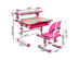 Costway Children's Desk Chair Set Height Adjustable Study Table - Pink