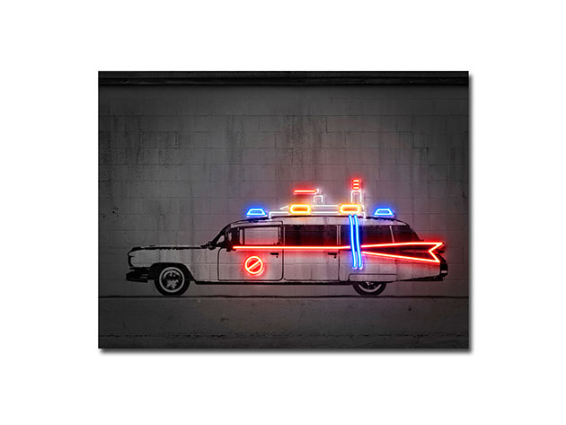 Octavian Mielu 16x12 Neon Illusion Wall Art (Ghost Car)