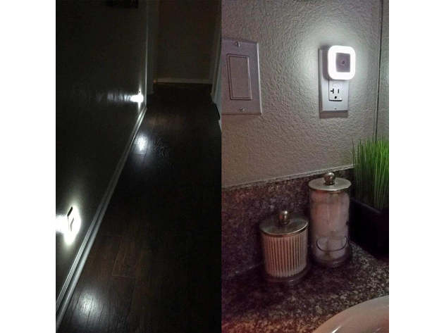 Hakol LED Night Light Lamp with Smart Sensor Dusk to Dawn Sensor, Daylight White, 0.5W Plug-in, 6-Pack