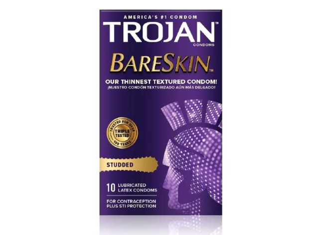 Trojan Studded Bareskin Condoms (10) ---(Package Of 2)