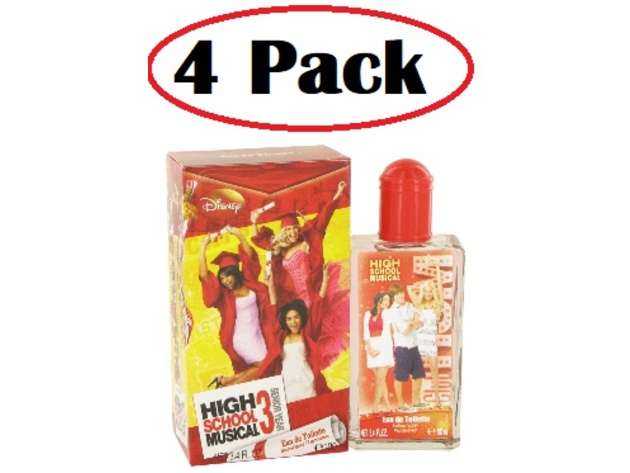 4 Pack of High School Musical 3 by Disney Eau De Toilette Spray (Senior Year) 3.4 oz
