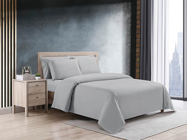 Kathy Ireland 6-Piece CoolMax Sheet Set (Light Grey/Queen)