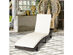 Costway 2 Piece Patiojoy Patio Rattan Folding Lounge Chair Chaise Adjustable White Cushion