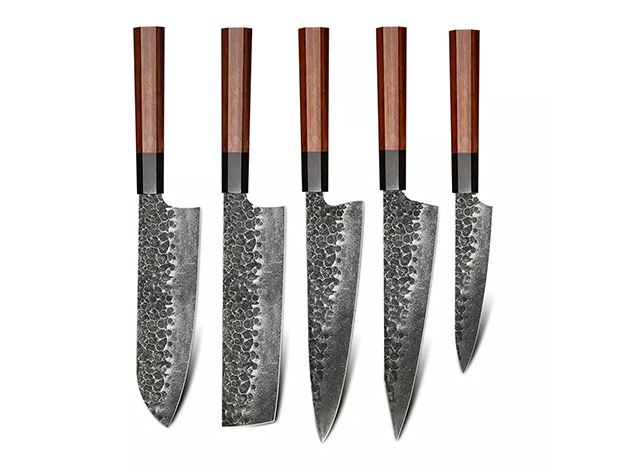 Ryori™ Shefu: Set of Japanese Folded Steel Chef Knives