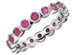 Created Synthetic Ruby Ring 1.70 Carat (ctw) in Sterling Silver - 10