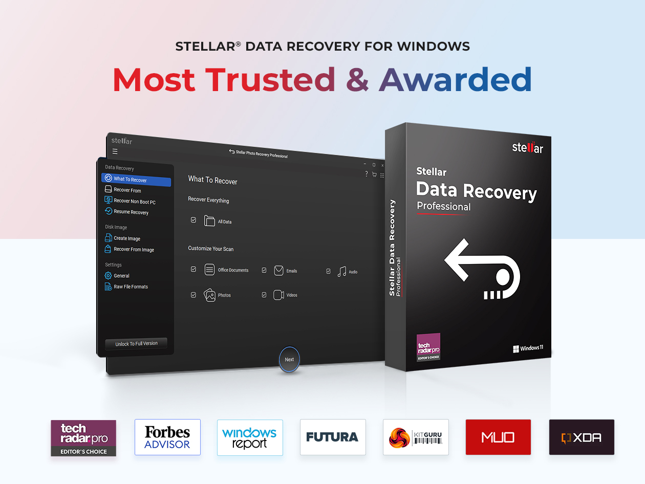 Stellar Data Recovery Professional Plan: 10-Year License