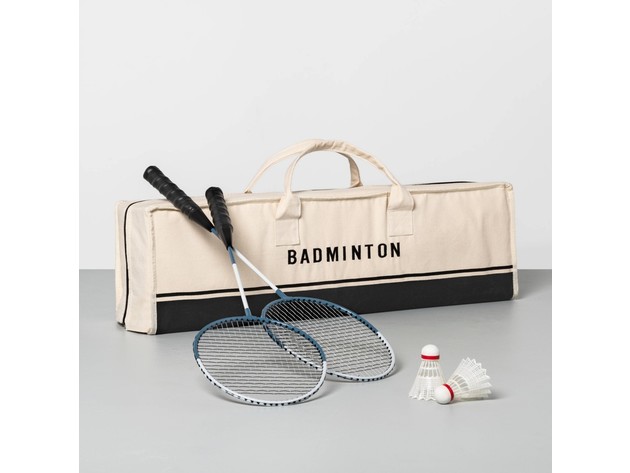 Hearth & Hand with Magnolia Badminton Game, Includes 4 Racquets and 2 Shuttlecocks (New Open Box)