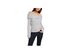 Freshman Juniors' Off-The-Shoulder Fuzzy Sweater Gray Size Large