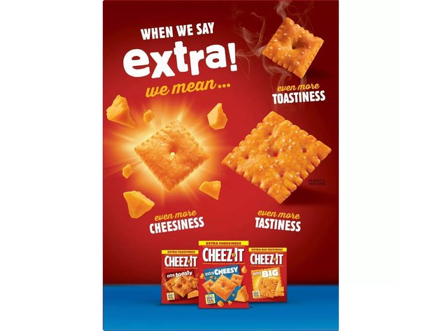 Cheez-It Light and Crispy Bite-Sized Original Baked Snack Crackers, Family Size, 21 Ounce