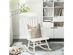 Costway Solid Wood Rocking Chair Porch Rocker Indoor Outdoor Seat Glossy Finish - White