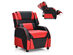 Costway Kids Youth Gaming Sofa Recliner w/Headrest & Footrest PU Leather Yellow\White\Blue - Red