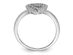 1/10 Carat (ctw) Diamond Sterling Silver Polished Heart Promise Ring - 8