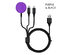 3-in-1 Apple Watch, AirPods & iPhone Charging Cable (Black & Purple/2-Pack)