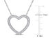 1/4 Carat (ctw I1-I2) Diamond Heart Pendant Necklace in 10K White Gold with Chain