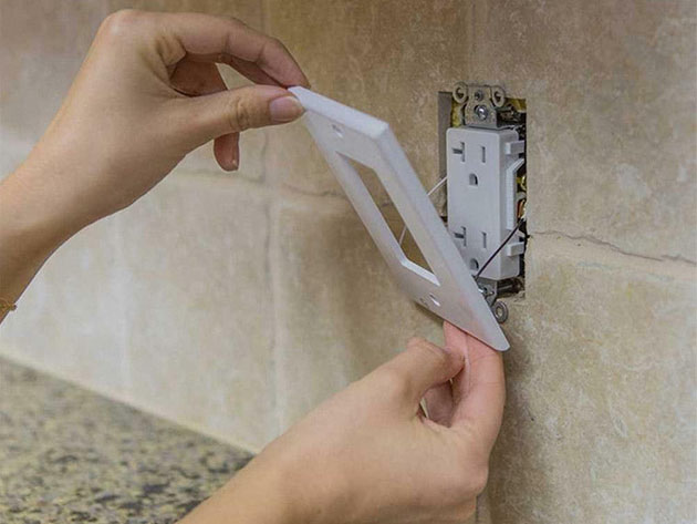 Outlet Covers with Built-In LED Lights (5-Pack/Decor)