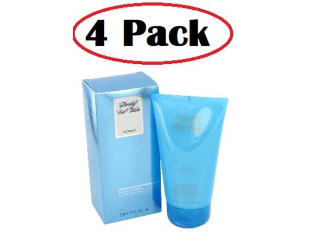 4 Pack of COOL WATER by Davidoff Body Lotion 5 oz
