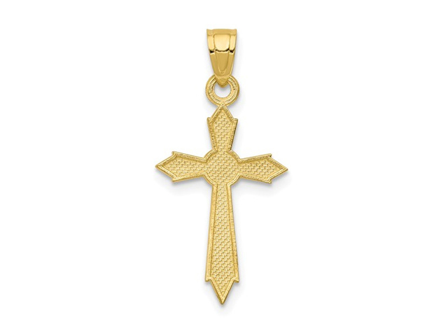 10K Yellow Gold Cross Pendant Necklace with Chain