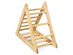 Wooden Climbing Pikler Triangle with Climbing Ladder For Toddler Step Training - Natural Wood