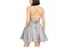 Speechless Juniors' Shimmer Lace-Back Dress Silver Size 1