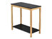 Costway Bamboo Side Table 2-Tier Sofa End Console Table w/ Storage Shelf Bedroom - Natural, Black