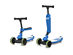 Honeyjoy Portable 3 Wheel Kids Scooter with Gravity Steering System Purple\Blue\Green - Blue