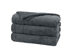 Sunbeam Channeled Soft Microplush Electric Heated Warming Blanket Queen G9 Slate Gray Washable Auto Shut Off 10 Heat Settings - Slate