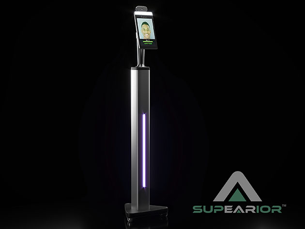 Supearior™ Automated Temperature Screening Kiosk (Floor Stand, With FR)