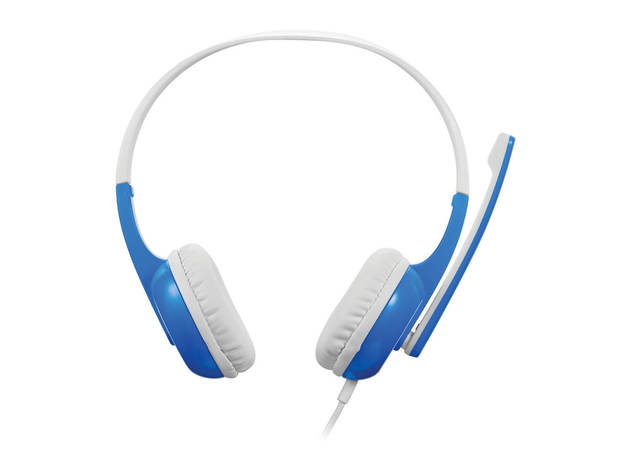 Volkano VK6512BL Kids Headphone with Boom Mic and Cable Protector - Blue