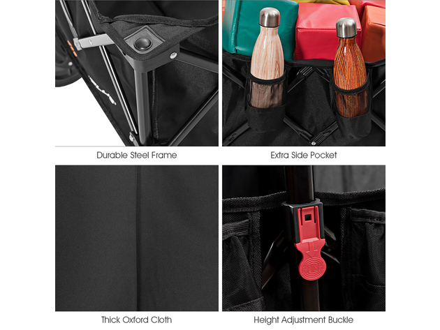 Foldable Utility Cart for Travel and Shopping - Costway