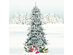 7 Foot Premium Snow Flocked Slim Artificial Christmas Fir Tree w/ Pine Cones 